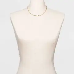 Paper Clip Chain Short Necklace - A New Day&trade; Gold