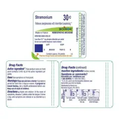 Stramonium 30C by Boiron Homeopathic Single Medicine For Stress & Sleep  -  80 Pellet