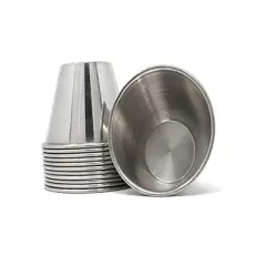 Winco Stainless Steel Sauce Cup, 4 oz - Pack of 12