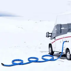 VEVOR 30ft Heated Water Hose for RV, Heated Drinking Water Hose with Corrugated Cover Antifreeze to -45&deg;F, Automatic Self-regulating, 5/8" I.D. Blue