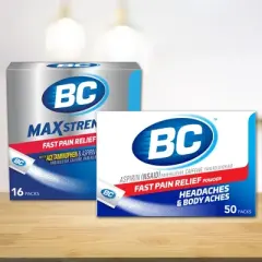 BC Powder Headache & Fast Pain Relief Powder with Aspirin (NSAID) - 50ct