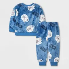 Baby Boys' Star Wars Jedi Woobie Fleece Top and Bottom Set - Blue