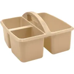 Teacher Created Resources&reg; Plastic Storage Caddy, Light Brown, Pack of 6