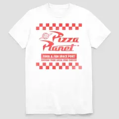 Men's Disney Toy Story Pizza Planet Short Sleeve Graphic T-Shirt - White