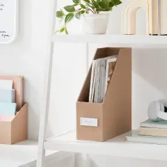 Canvas Magazine Holder Light Brown - Brightroom&trade;: Desk & Office Organization, Polyester Canvas,