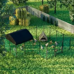 Artloge Large Heavy Duty Metal Chicken Coop Walk-In Chicken Coop Hen Run House Poultry Rabbit Cage with UV & Waterproof Cover for Outside Yard Farm