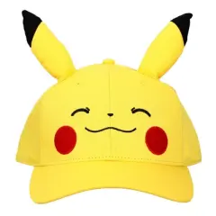 Pokemon Pikachu Big Face Yellow Snapback Hat