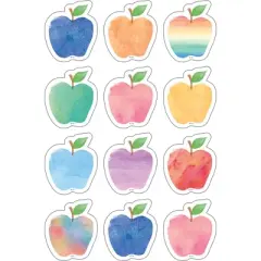 Teacher Created Resources&reg; Watercolor Apples Mini Accents, 36 Per Pack, 6 Packs