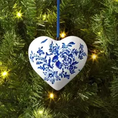 Christmas Delft Blue Heart Ornament - Wondershop&trade;
