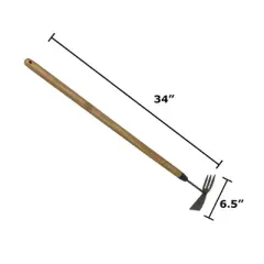 DeWit Junior Hoe &ndash; Double Long Handle, Lightweight & Durable Gardening Tool