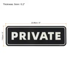 Unique Bargains Acrylic Self-Adhesive Decor Home Office Private Door Sign
