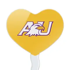 Ashland University Secondary Logo Heart Love Cupcake Picks Toppers Decoration Set of 6