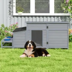Sandinrayli Large Dog House Outdoor Insulated Dog Kennel with Insulated Liner