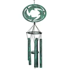 Dawhud Direct 39" H Triadic Dolphins Wind Chimes - Garden Decor