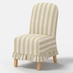 Rounded Back Slipcovered Dining Chair with Ruffle - Threshold&trade;