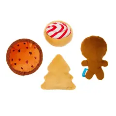 BARK Howly Jowly Holidays Santa's Snack Stash Food Shaped Plush Dog Toy