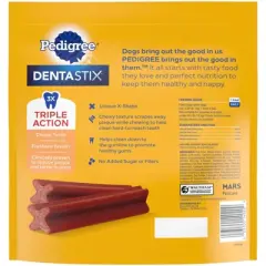 Pedigree Dentasix Bacon Large Dry Dental Dog Treats Value Pack - 40ct