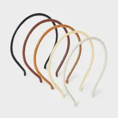 PU Headbands 5pk Set - Universal Thread&trade; Black/Brown/Beige/Off-White
