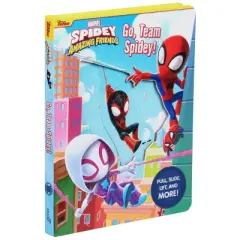 Spidey and His Amazing Friends: Go Team Spidey! Board Book with Flaps and Sliding Pieces (Board Book)