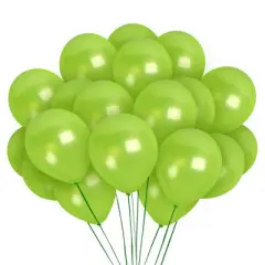 Treasures Gifted Pearlescent Lime Green Balloons - 12 Inch Latex Balloons - 36 Pack