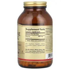 Solgar Taurine, 500 mg, 250 Vegetable Capsules
