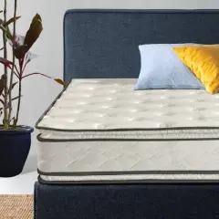 Continental Sleep, 12-Inch Medium Firm Pillow Top Heavier Pocket Coil Spring Hybrid Mattress