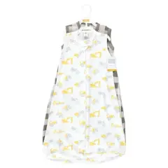 Hudson Baby Cotton Long-Sleeve Wearable Sleeping Bag, Sack, Blanket, Construction Vehicles Sleeveless