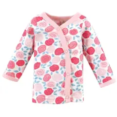 Touched by Nature Baby Girl Organic Cotton Preemie Layette 4pc Set, Rosebud, Preemie