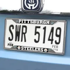 NFL Pittsburgh Steelers Stainless Steel License Plate Frame