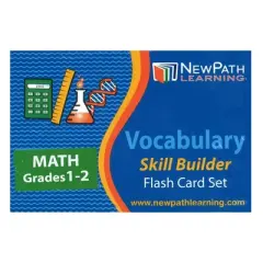 NewPath Learning Math Vocabulary Flash Cards, Grades 1-2