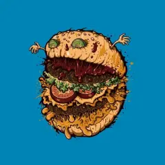 Boy's Design By Humans Monster Burger By LetterQ T-Shirt