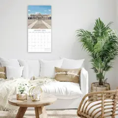 The Gifted Stationery 2025 Square Wall Calendar, Madrid, 16-Month Passport Collection Theme with 180 Reminder Stickers(12x12 In)