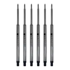 Monteverde Ballpoint Pen Refill Fine Point Black Ink 6 Pack (W423BK)