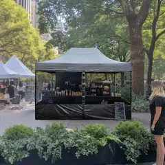 Instahibit 4 Half Mesh Sidewalls for 15x10 Ft Pop Up Canopy Tent w/ Window Food Vendor Fair