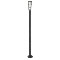 Z-Lite Helix 1 - Light Post Light in  Black