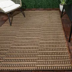 Shifted Geo Stripe Outdoor Rug Tan - Project 62&trade;