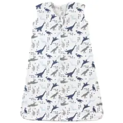Touched by Nature Baby Boy Organic Cotton Sleeveless Wearable Sleeping Bag, Sack, Blanket, Dino