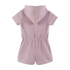 Andy & Evan Toddler  Hooded French Terry Romper Pink, Size 4T