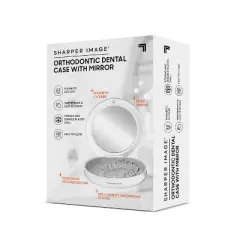 Sharper Image Orthodontic Dental Case with Mirror - White