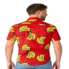 OppoSuits Men's Shirt - Short Sleeve Shirt Donkey Kong - Red