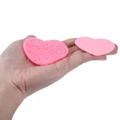 Unique Bargains Heart-shaped Face Cleaning Compressed Sponge 20 Pcs