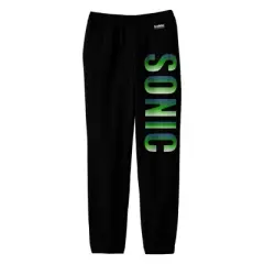 Sonic the Hedgehog Modern Gradient Title Youth Black Drawstring Sweats