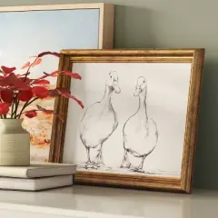 16"x 12" Bird Sketch Canvas Board Framed Art Black - Threshold&trade;