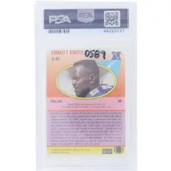 Fleer Corp NFL 1990 Fleer Update #U-40 Emmitt Smith RC Hof PSA 10