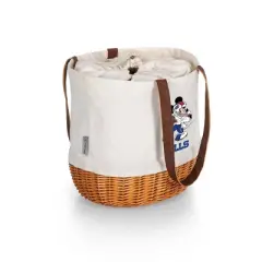 NFL Buffalo Bills Mickey Mouse Coronado Canvas and Willow Basket Tote - Beige Canvas
