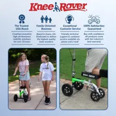 KneeRover GO HYBRID Knee Scooter with ALL TERRAIN Front Wheels