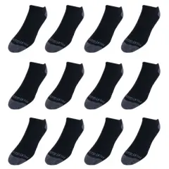 Fruit of the Loom Men's Dual Defense No Show Socks (12 Pack)