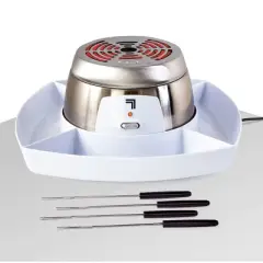 Sharper Image Electric Tabletop S'mores Maker - Gray: Stainless Steel, 1200W, Spot Clean, 13.8" Height, 3.96 lbs