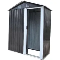 5x3 FT Waterproof Metal Garden Sheds,Outdoor Storage Shed with Lockable Door,Tool Shed Outdoor Storage for Yard,Garden,Patio Black