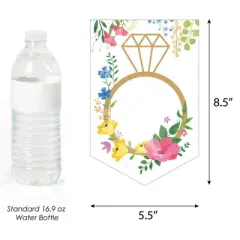 Big Dot of Happiness Wildflowers Bride - Boho Floral Bridal Shower and Wedding Party Bunting Banner - Party Decorations - Congrats Bride-To-Be